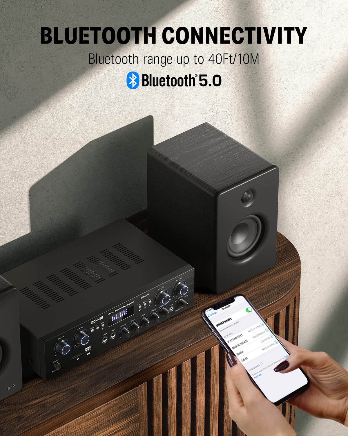 4 Channel 440W Peak Power Bluetooth Stereo Audio Amplifier Receiver Z17627