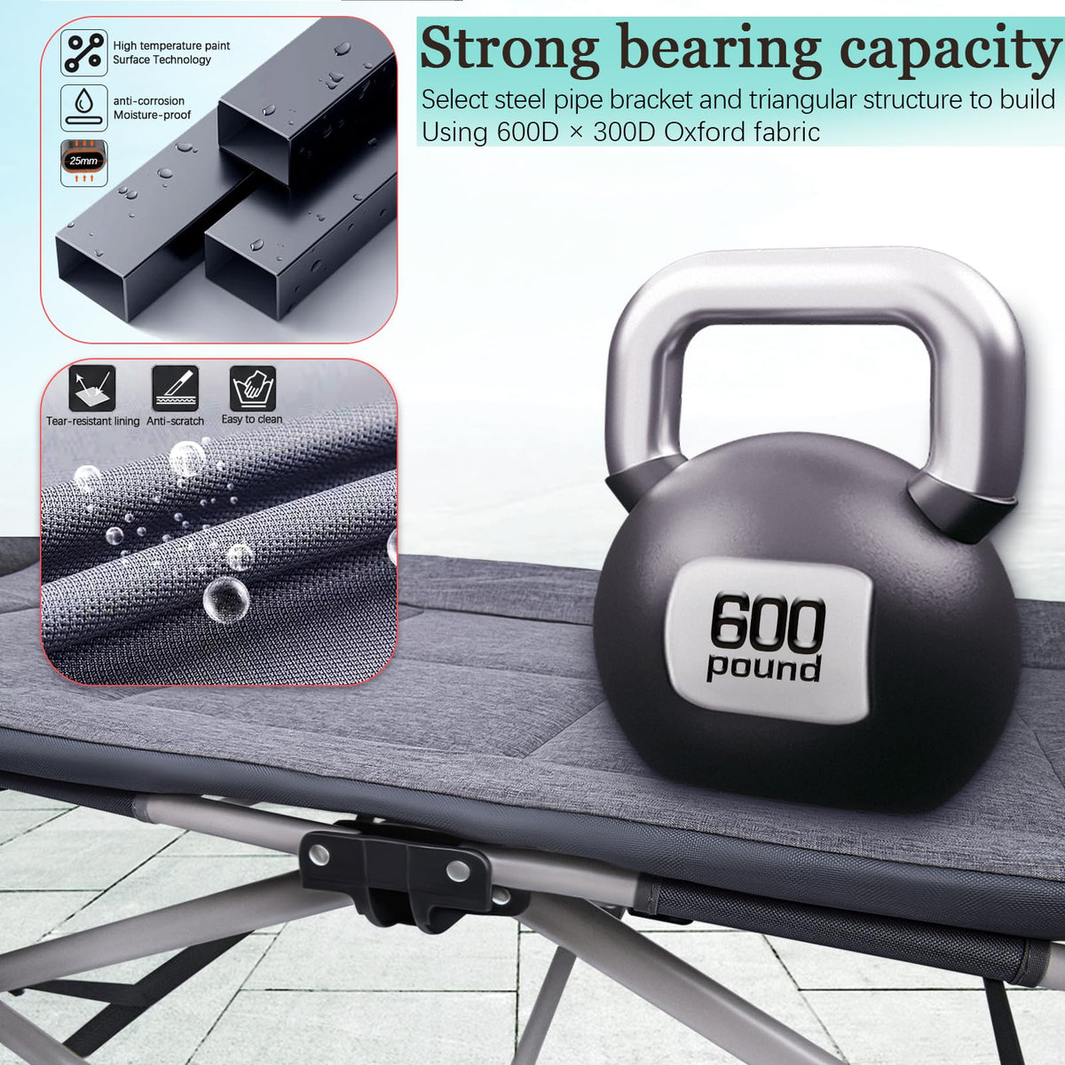Folding Camping Cot with Carry Bag K247