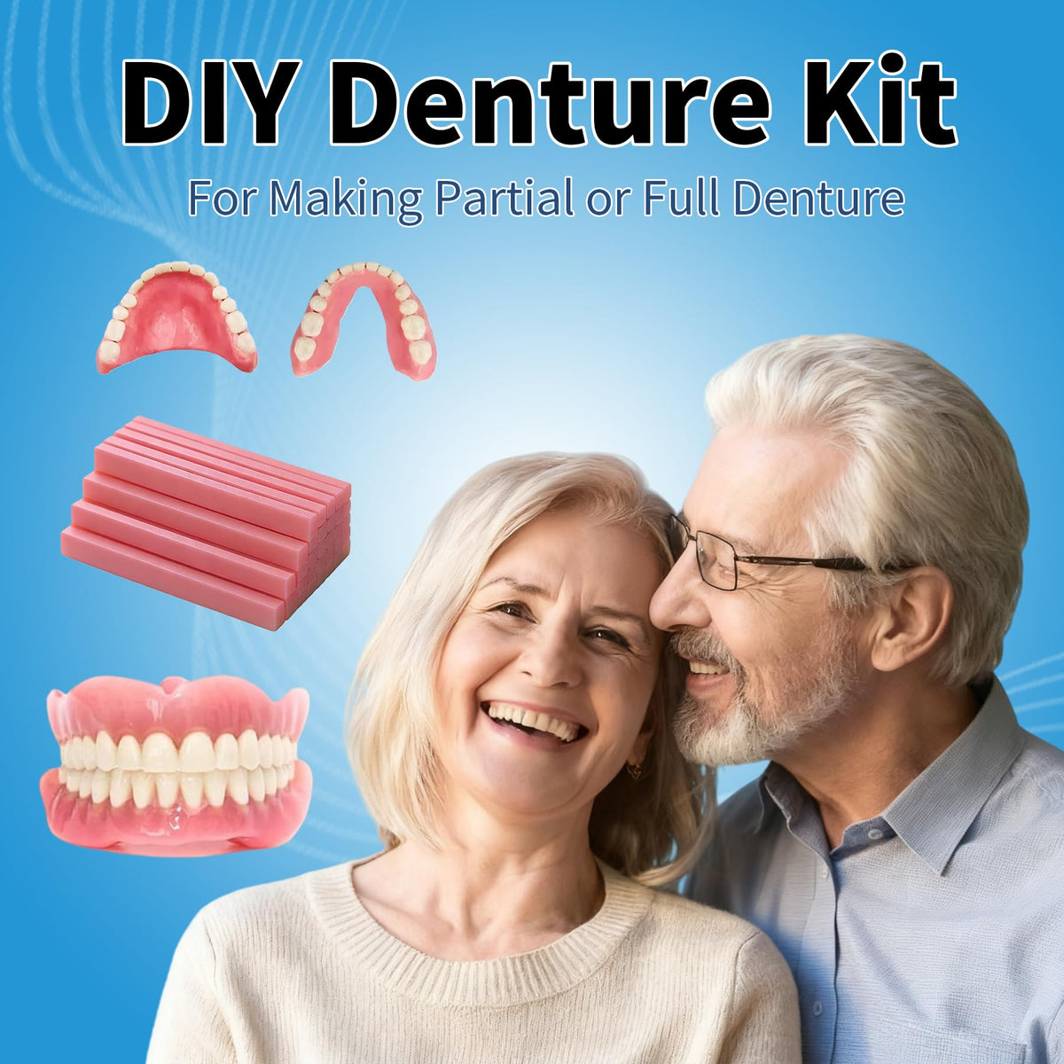 DIY Denture Full Set of Top and Bottom Fake Teeth W420500