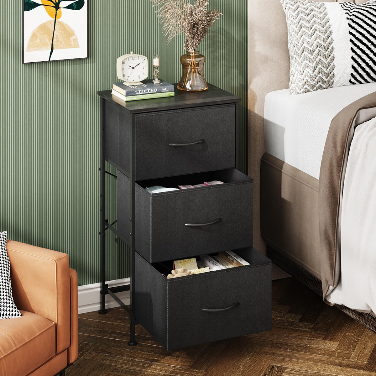 Charcoal Black 3 7 9 Drawer Dresser Set I9234
