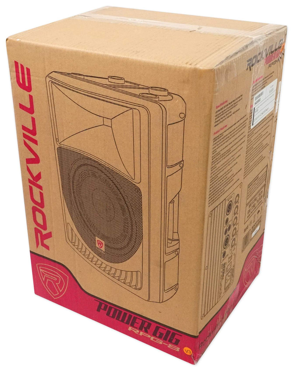 8" Powered Active DJ PA Speaker System K6682