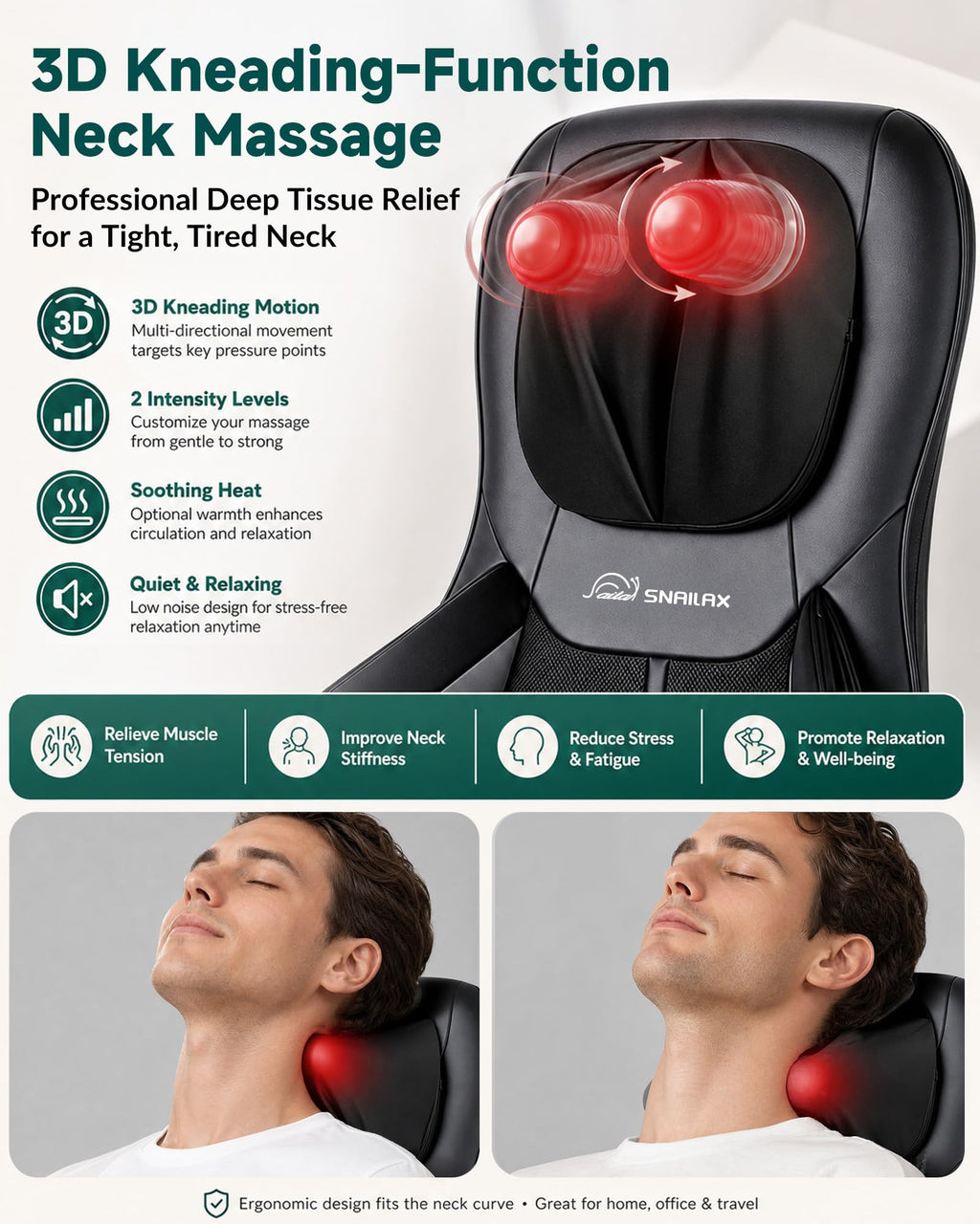 Neck and Back Massager with Heat J5046