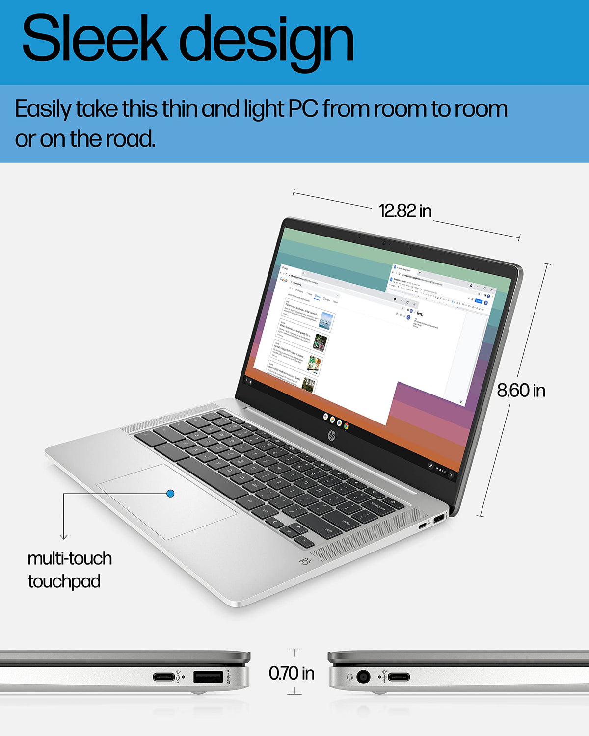 14" Chromebook, Intel Celeron N4120, 4 GB RAM, 64 GB SSD, Chrome OS A999451