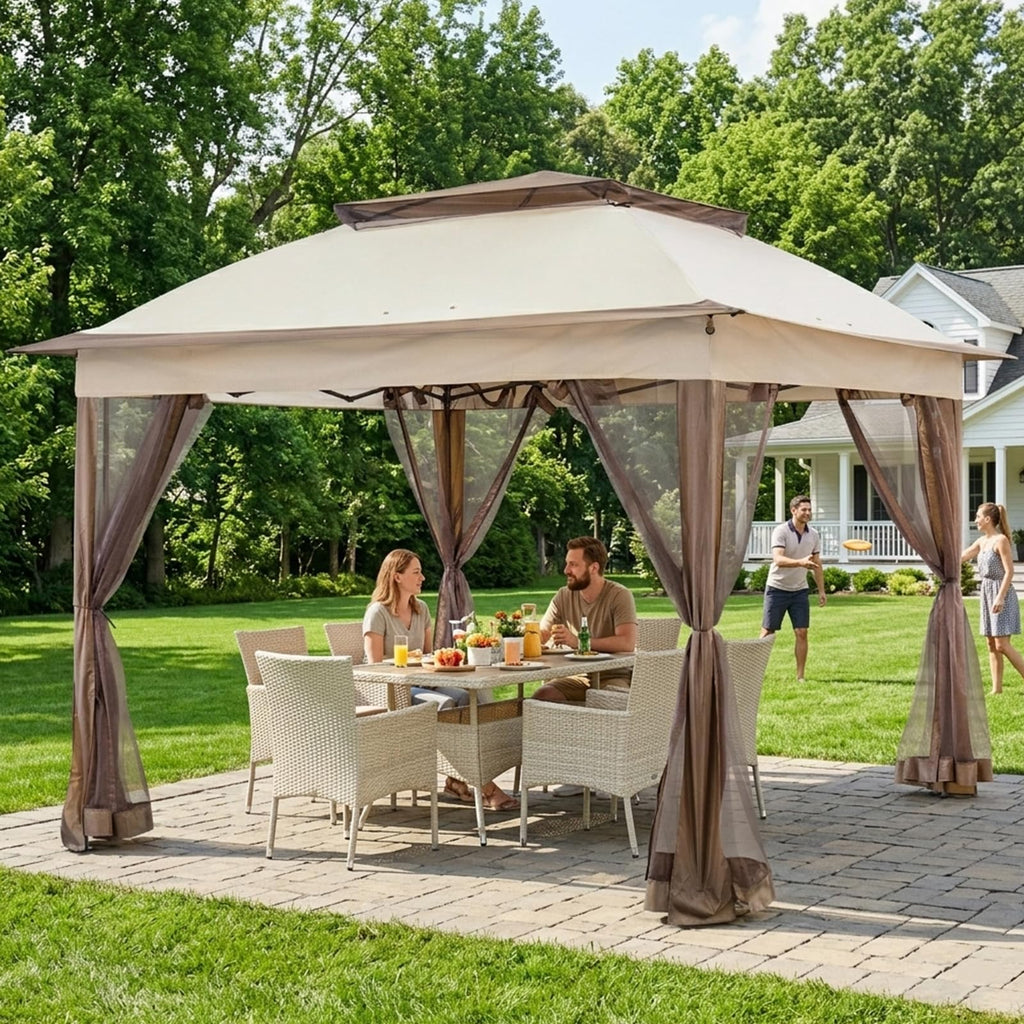 11x11 Pop Up Gazebo with Netting F845225