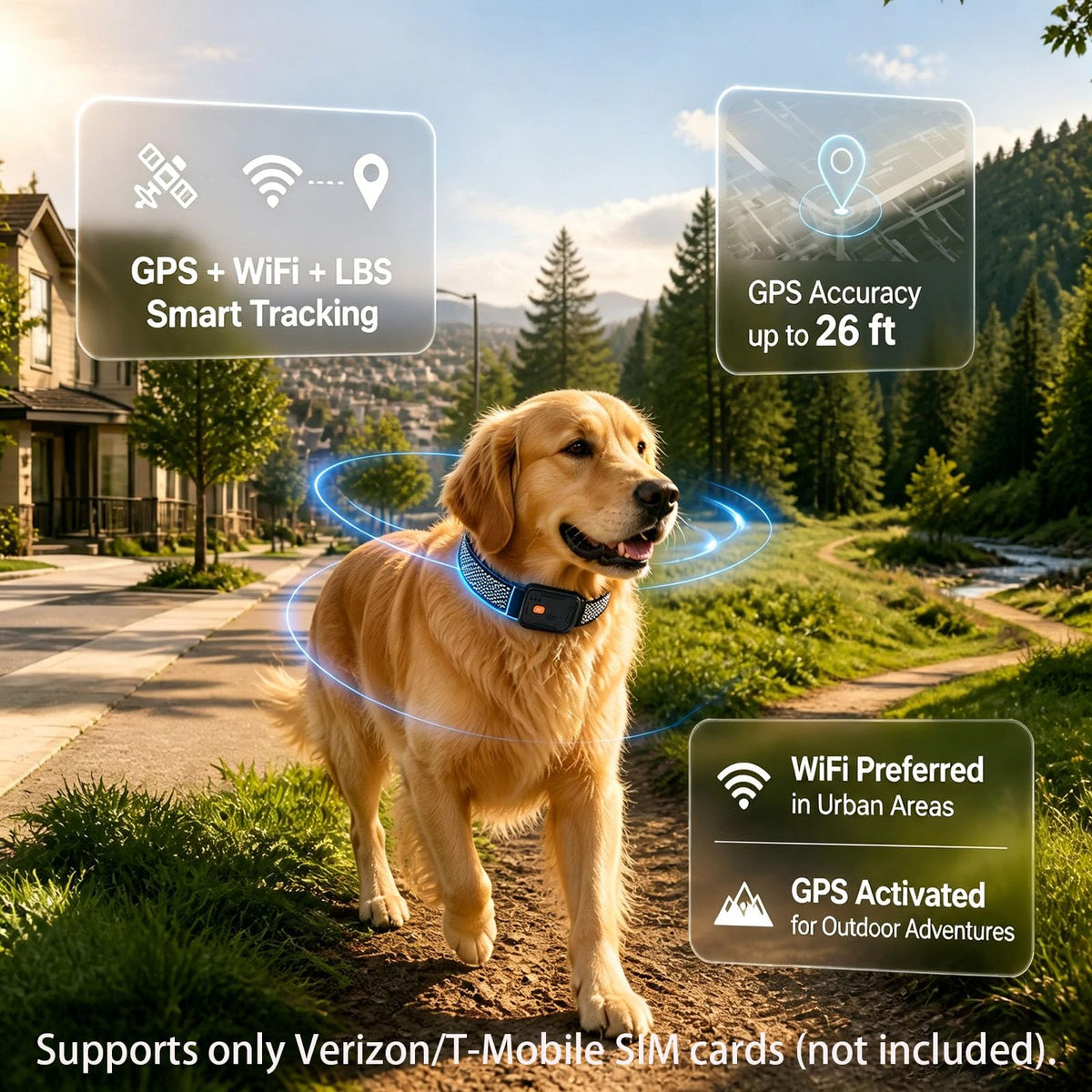 GPS Dog Collar & Pet Tracker Black A86729