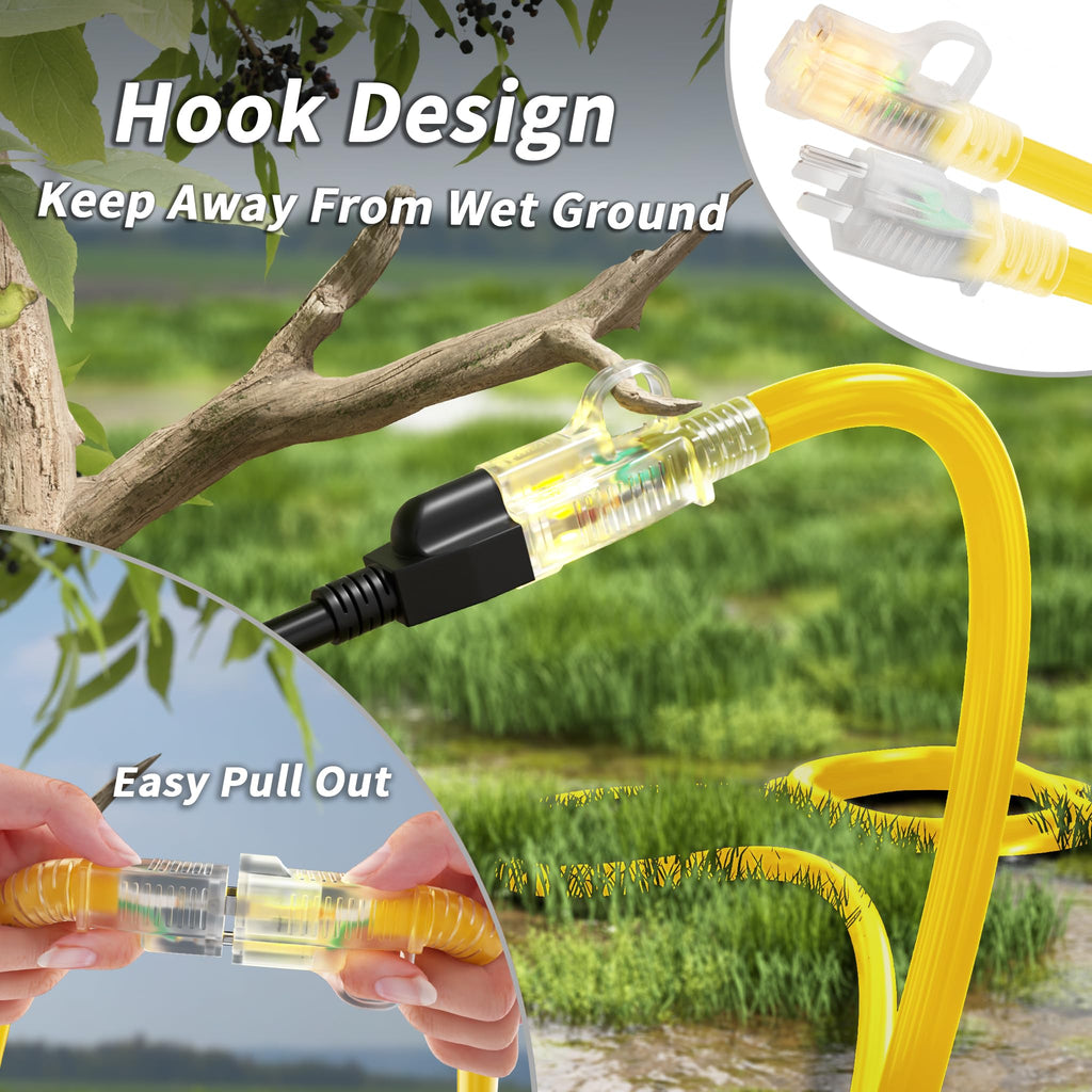 14/3 AWG 100 FT Heavy Duty Extension Cord F64251
