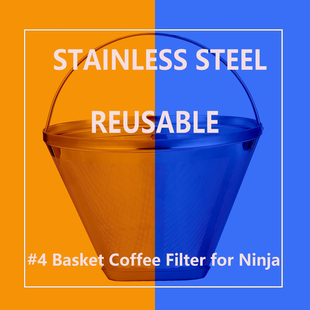 #4 Cone Reusable Stainless Steel Coffee Filters C873623
