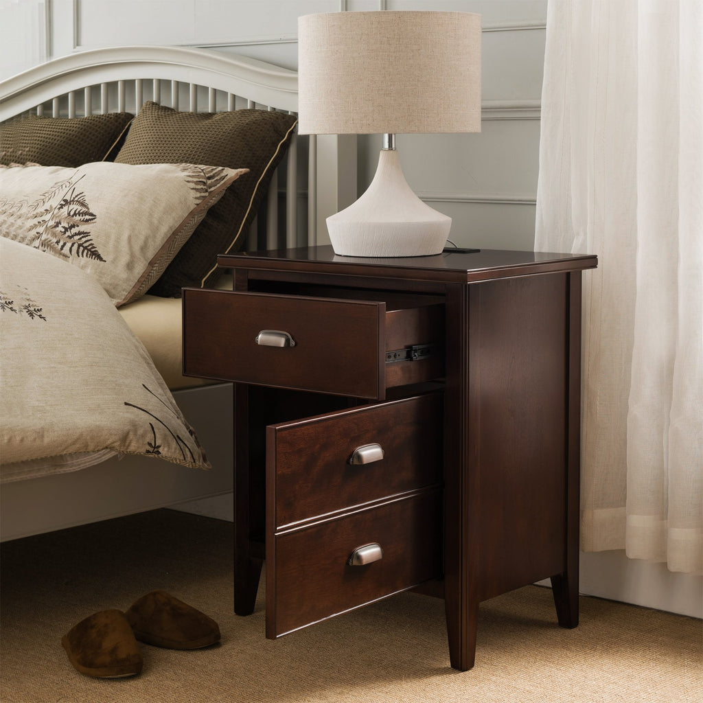 Chocolate Cherry Nightstand Side Table E178829