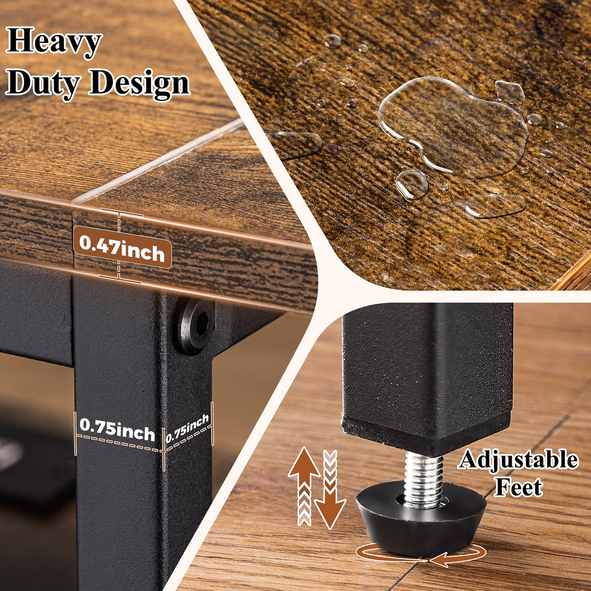 Corner TV Stand with Power Outlet O8498