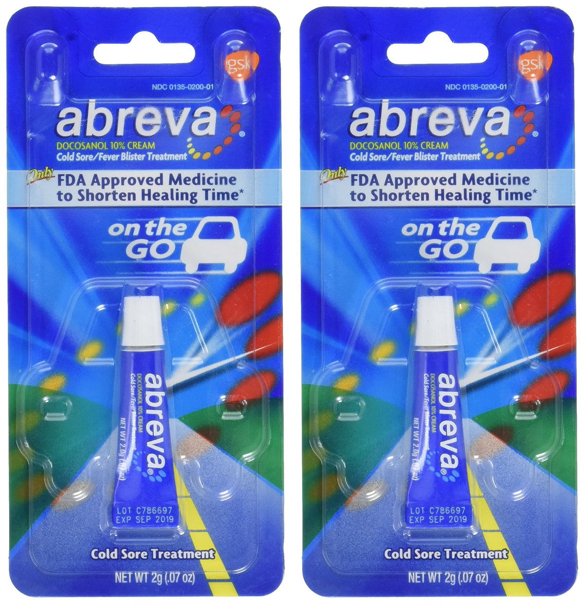 Cold Sore/Fever Blister Treatment, 2 gms (Pack of 2) H69599