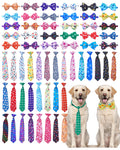 60 Pack Paw Print Dog Bowties and Ties B74602