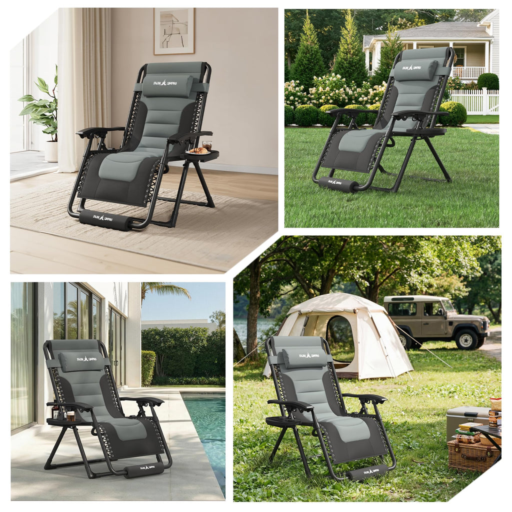 Oversized Padded Zero Gravity Reclining Patio Lounge Chair J760